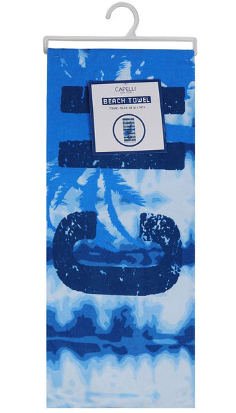 Chill Palm Trees Cotton Velour Beach Towel