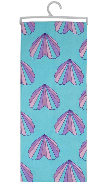 Mermaid Hearts Cotton Velour Beach Towel