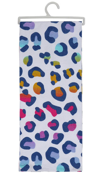 Rainbow Cheetah Cotton Velour Beach Towel