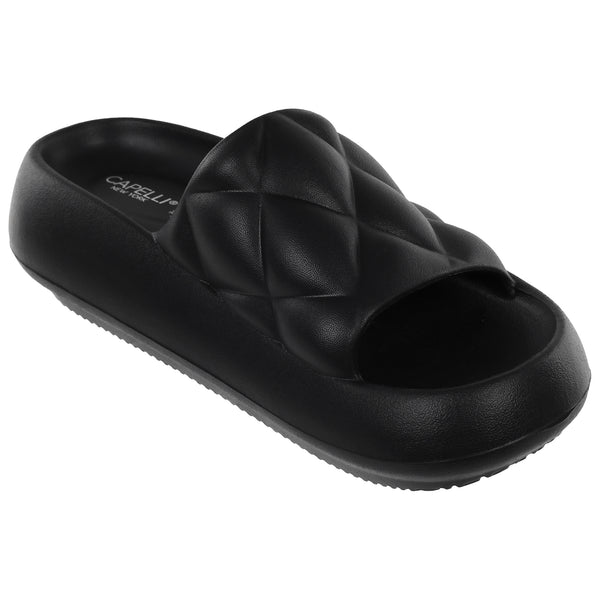 Ladies Injected EVA Quilted Slide