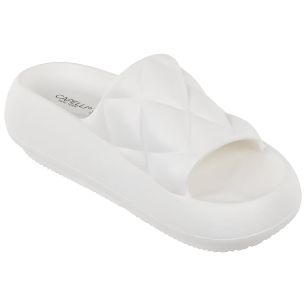Ladies Injected EVA Quilted Slide