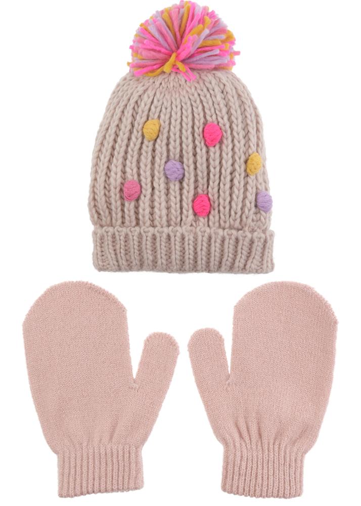 Infant Girls Hat and Mittens 2pc Set – Capelli New York