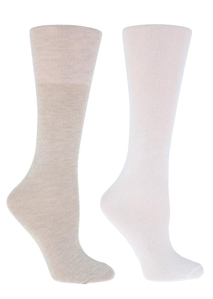 2 Pack Heather Metallic and Solid Sweater Knit Full Tights