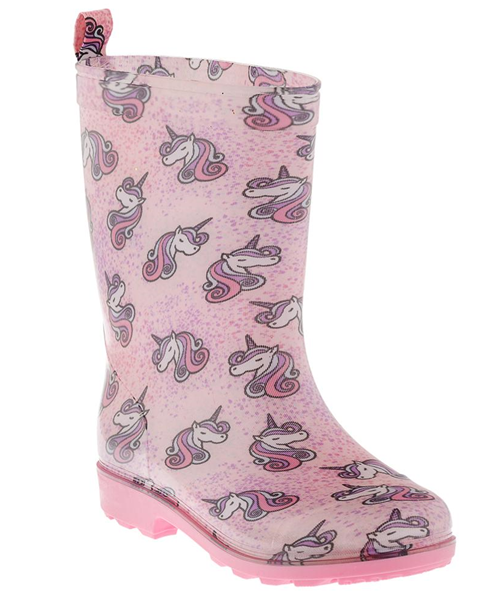 Girls unicorn top rain boots