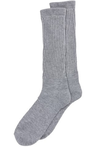 Capelli New York 12" Solid 3 Pack Ribbed Slouch Crew Socks