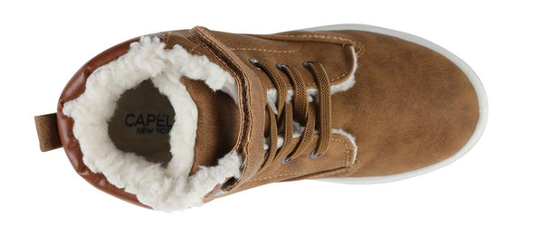 Boys Two-Tonal Faux Leather High-Top Sneaker