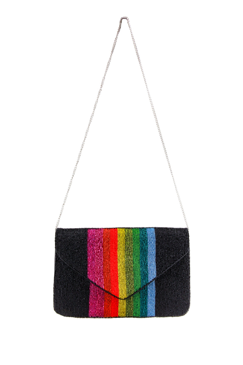 Ladies Rainbow Beaded Clutch – Capelli New York