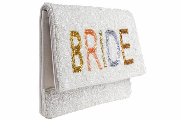 Ladies Beaded Bride Clutch