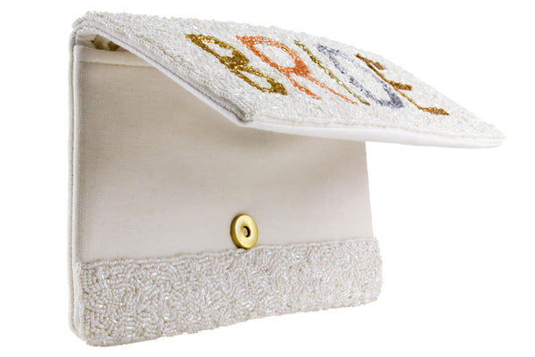 Ladies Beaded Bride Clutch