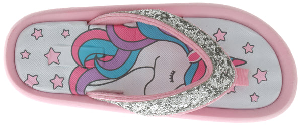 Girls Glitter Unicorn Flip Flop