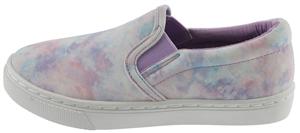 Girls Cloud Tie Dye Printed Faux Leather Sneaker