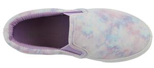 Girls Cloud Tie Dye Printed Faux Leather Sneaker