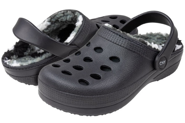 Boys Injected EVA Clog with Camouflage Faux Berber Lining