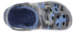 Boys Camouflage Printed Injected EVA Clog with Faux Berber Lining