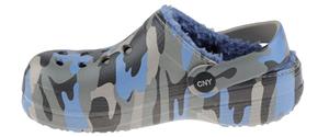Boys Camouflage Printed Injected EVA Clog with Faux Berber Lining