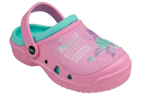 Girls Mermaid Off Duty Printed EVA Two-Tone Clog with Backstrap