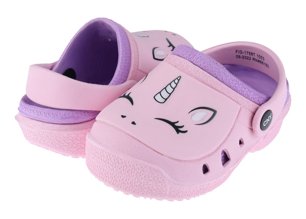 Toddler Girls Pretty Unicorn Injected EVA Two Tone Clog