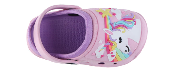 Toddler Girls Shooting Stars Unicorn Injected EVA Two Tone Clog