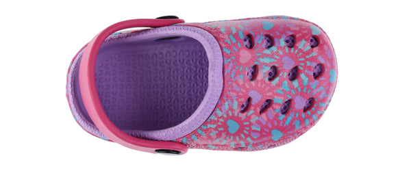 Toddler Girls Tie Dye Hearts Printed Injected EVA Two Tone Clog