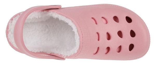 Ladies Injected EVA Clogs with Faux Berber Lining