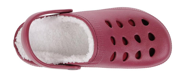 Ladies Injected EVA Clogs with Faux Berber Lining