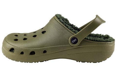 Mens Injected EVA Clogs with Faux Berber Lining
