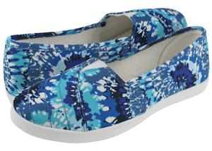 Ladies Printed Fabric Slip-On Sneaker