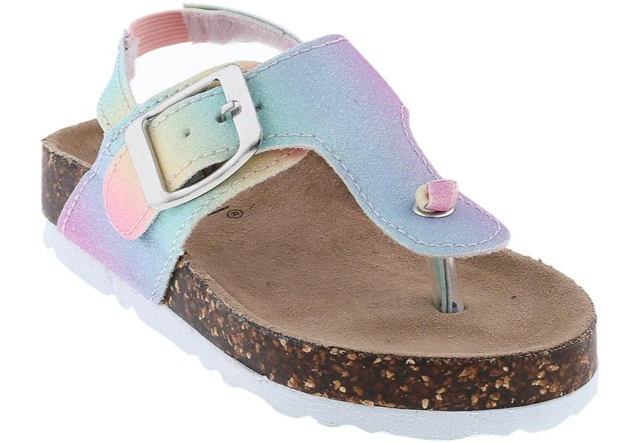 Toddler Girls Rainbow T-Strap Flip Flop