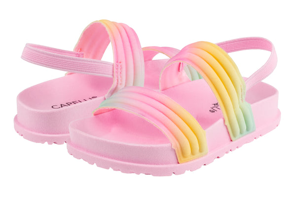 Toddler Girls Double Strap Sandal with Elastic Backstrap