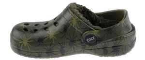Toddler Unisex Spider Printed Injected EVA Clog with Faux Berber Lining