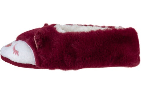 Ladies Fox Faux Fur Pull on Slipper Socks with 3D ears