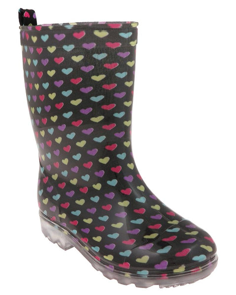 Girls Hearts Jelly Rain Boot