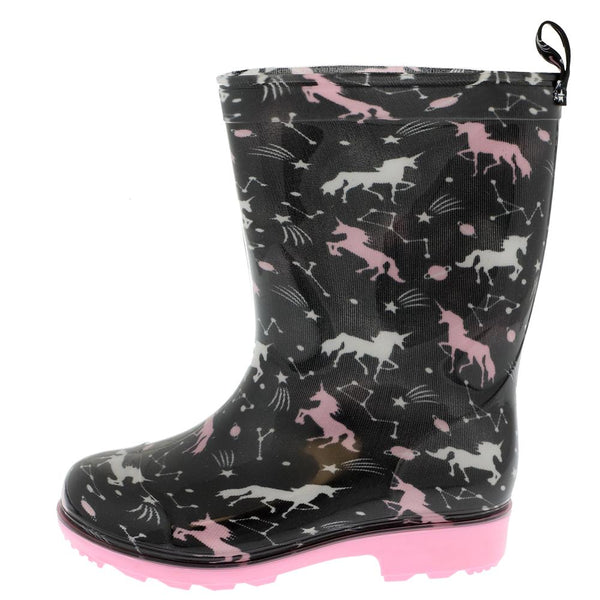 Girls Outer Space Unicorn Rain Boot
