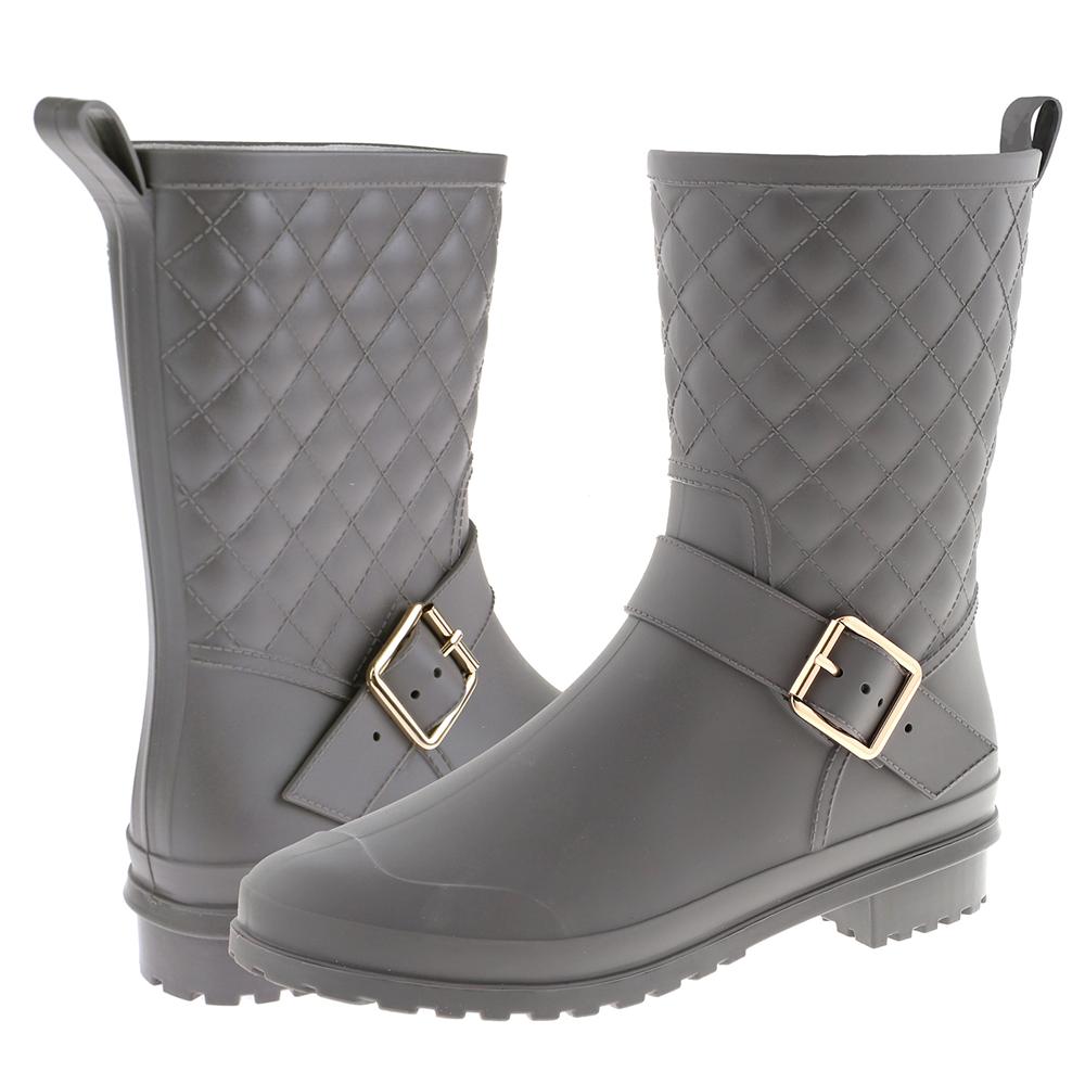 Quilted online rain boots