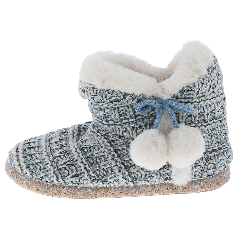 Ladies grey slipper boots top