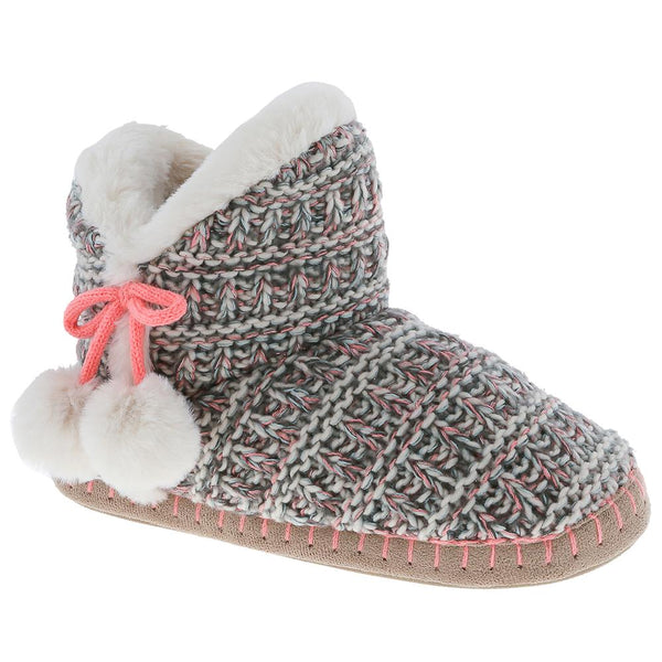 Ladies Woven Knit Slipper Boot