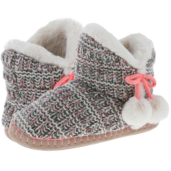 Ladies Woven Knit Slipper Boot