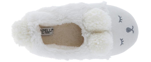 Ladies Faux Fur Sleeping Lamb Moccasin Slipper