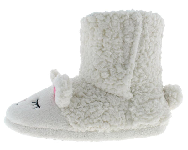Ladies Faux Fur Sleeping Lamb Slipper Boot