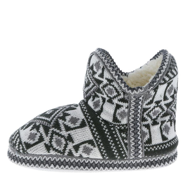 Ladies Tribal Knit Slipper Boot