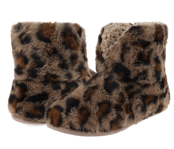 Ladies Faux Fur Boot Slipper