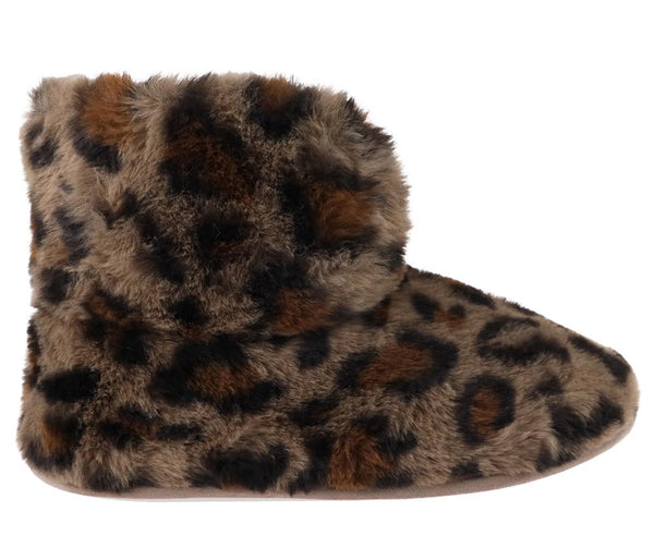 Ladies Faux Fur Boot Slipper