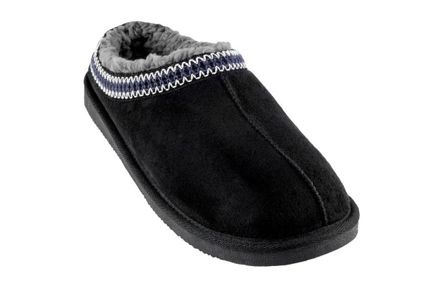 Men's Faux Suede Moccasin with Contrast Whip Stitching