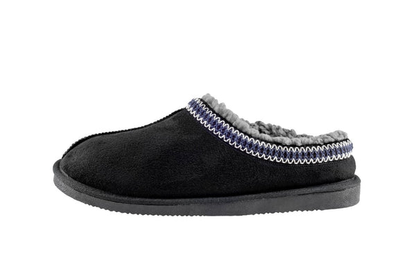 Men's Faux Suede Moccasin with Contrast Whip Stitching