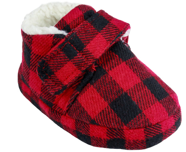 Toddler Boys Buffalo Plaid Bootie Slipper