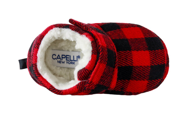 Toddler Boys Buffalo Plaid Bootie Slipper