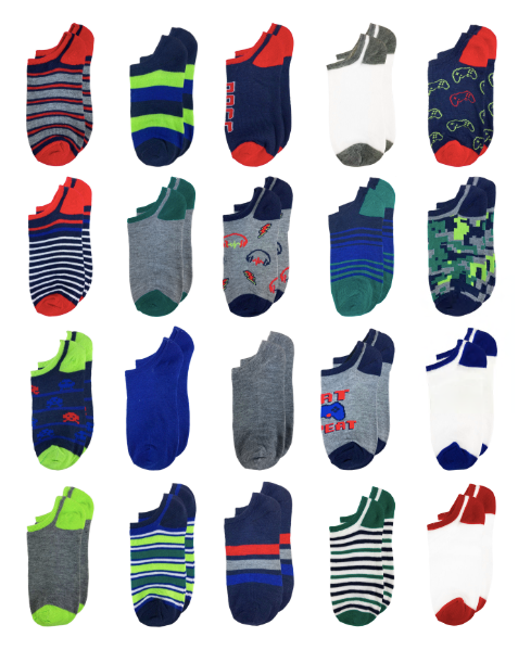 Gamer Vibes 20 Pack No Show Socks