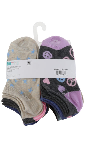 Charlotte Girls Smiley Tie Dye 20pk No Show Socks