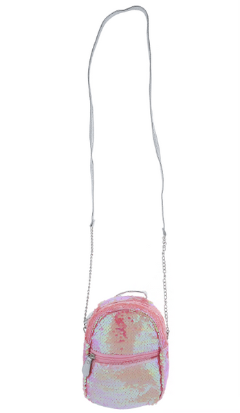 Reversible Sequin Cross Body Mini Backpack