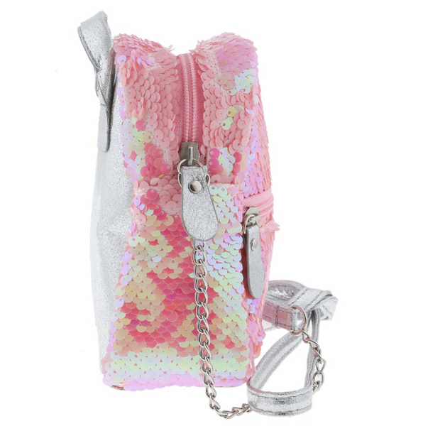 Reversible Sequin Cross Body Mini Backpack